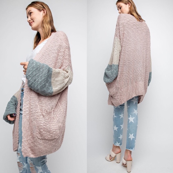 JAXTON Knit Cardigan - MAUVE - Picture 3 of 3